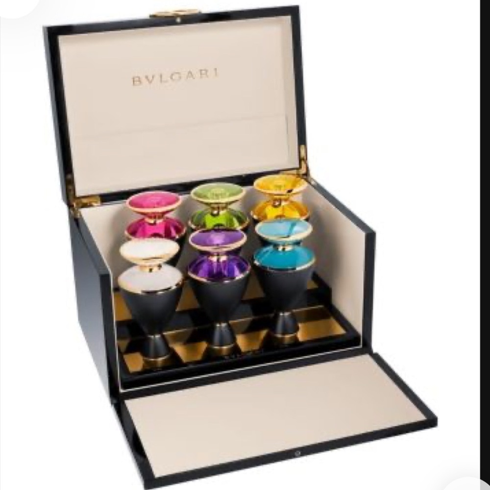 Bulgari La Gemme 6 fragrance collection lacquer box